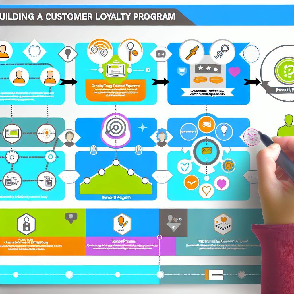 A detailed infographic showing the key steps in creating a customer loyalty program that enhances loyalty and drives growth.