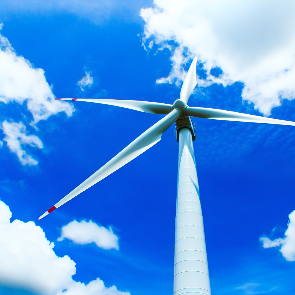 Une éolienne majestueuse capturant la puissance du