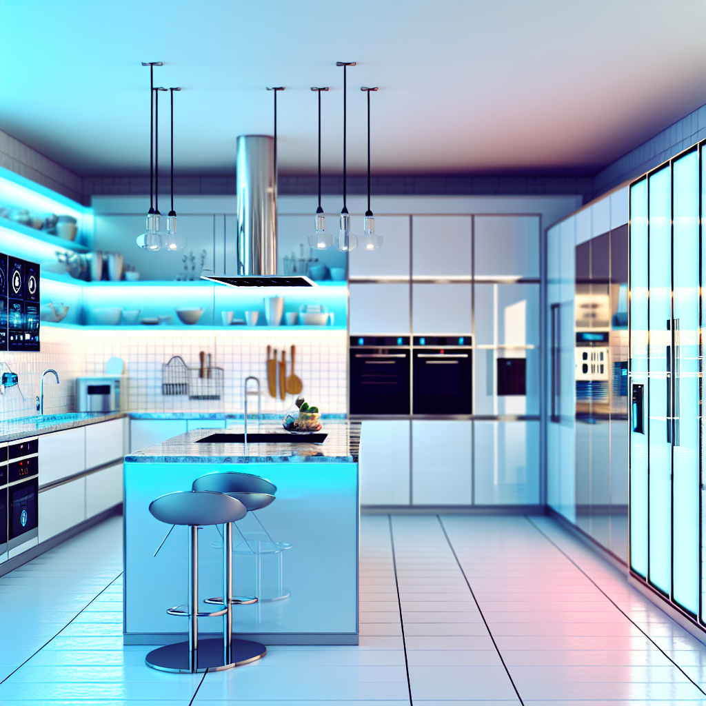 Une cuisine moderne avec un mélange de technologie